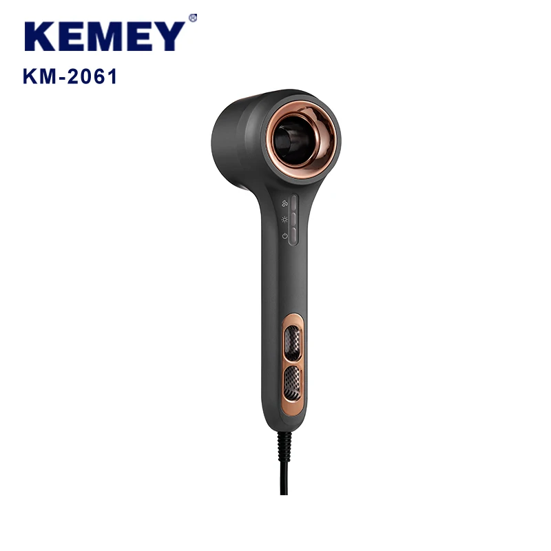 Kemei KM-2061 مجفف شعر احترافي عالي الطاقة سريع الجفاف بثلاث تروس ساخن وبارد قابل للتعديل