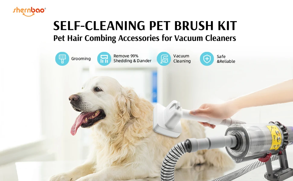 Shernbao Smdc Kit Shark Pro Pet Grooming Kit Vacuum Suction Attachment