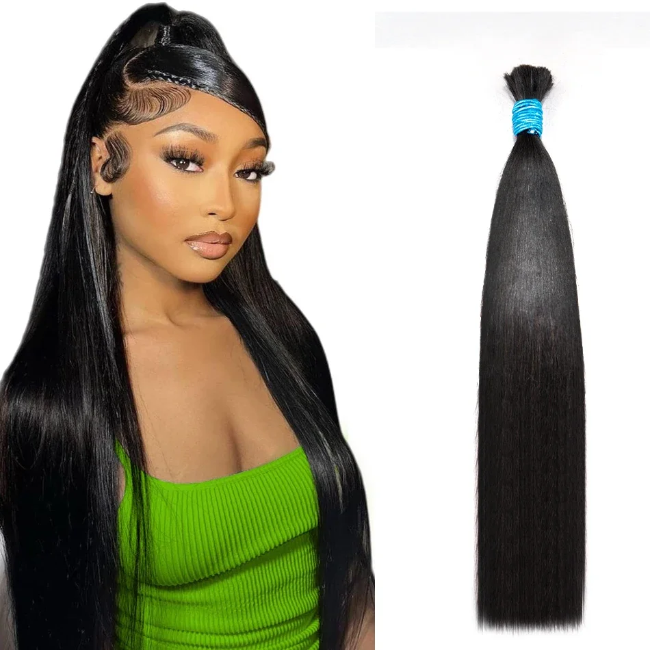 100% Virgin Human Hair Bulk Extension Loose Body Wave Bulk Weaving For Braiding Unprocessed No Weft Straight Deep Wave Hair Bulk_voghion.com