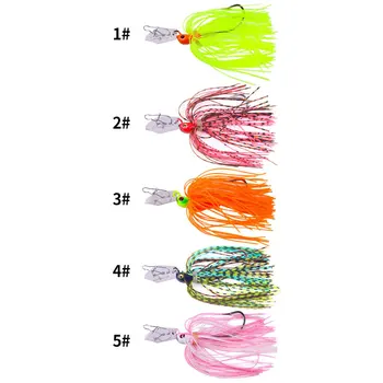 CHEERY High Quality 8CM 11.4G Chatterbait Lure 120mm Spinner Jig with Rubber Skirts for River and Stream Fishing – Soft Lure – view 4