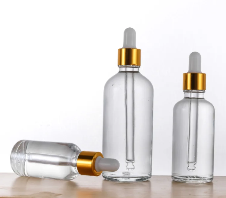 Custom 5ml100ml Small Round Empty Clear Amber Essential Oil Glass