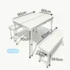 One table and two benches