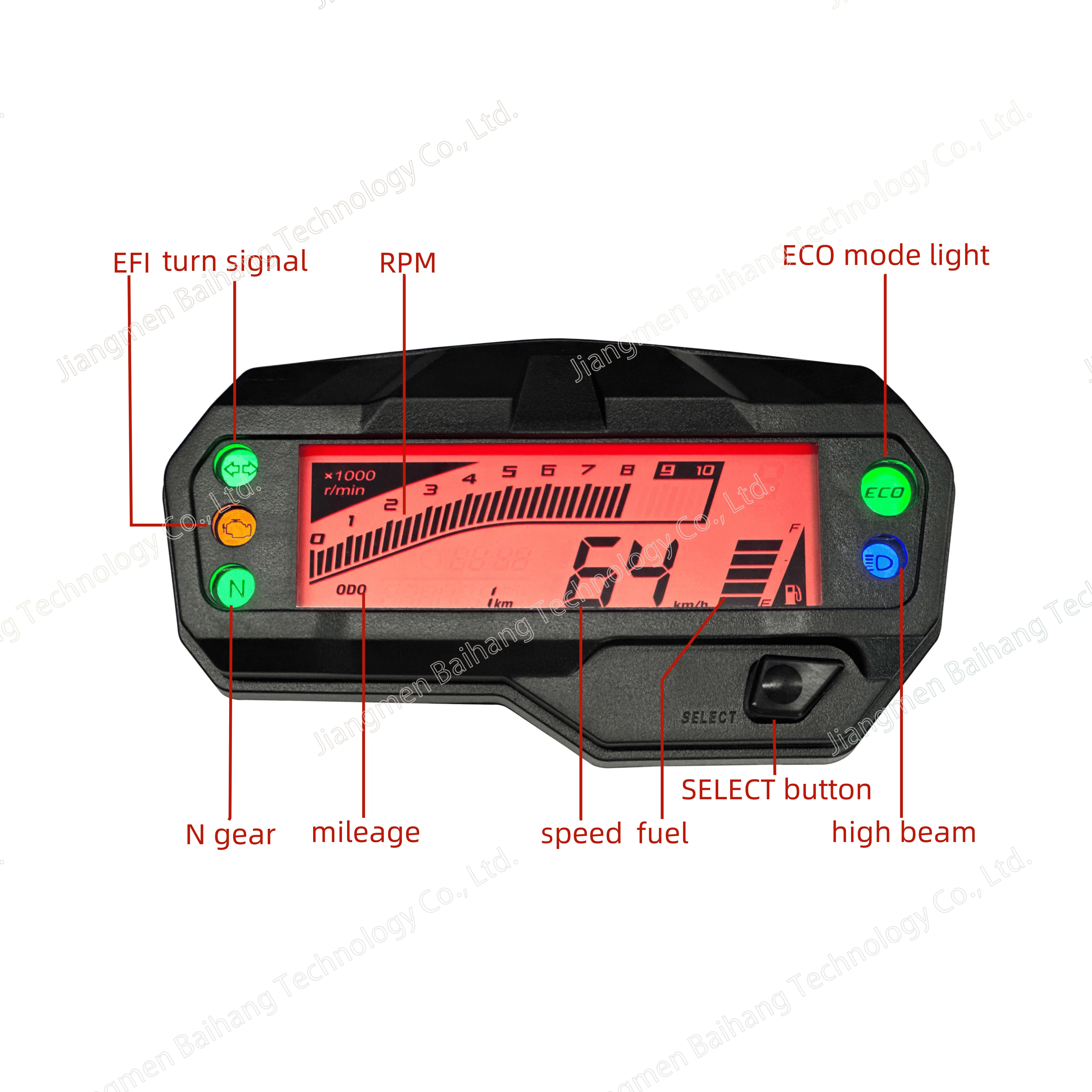 High Contrast Digital Motorcycle Speedo Meter Speedometer for yamaha Fazer Fz Fi s V2 2.0 Version 2 Fz