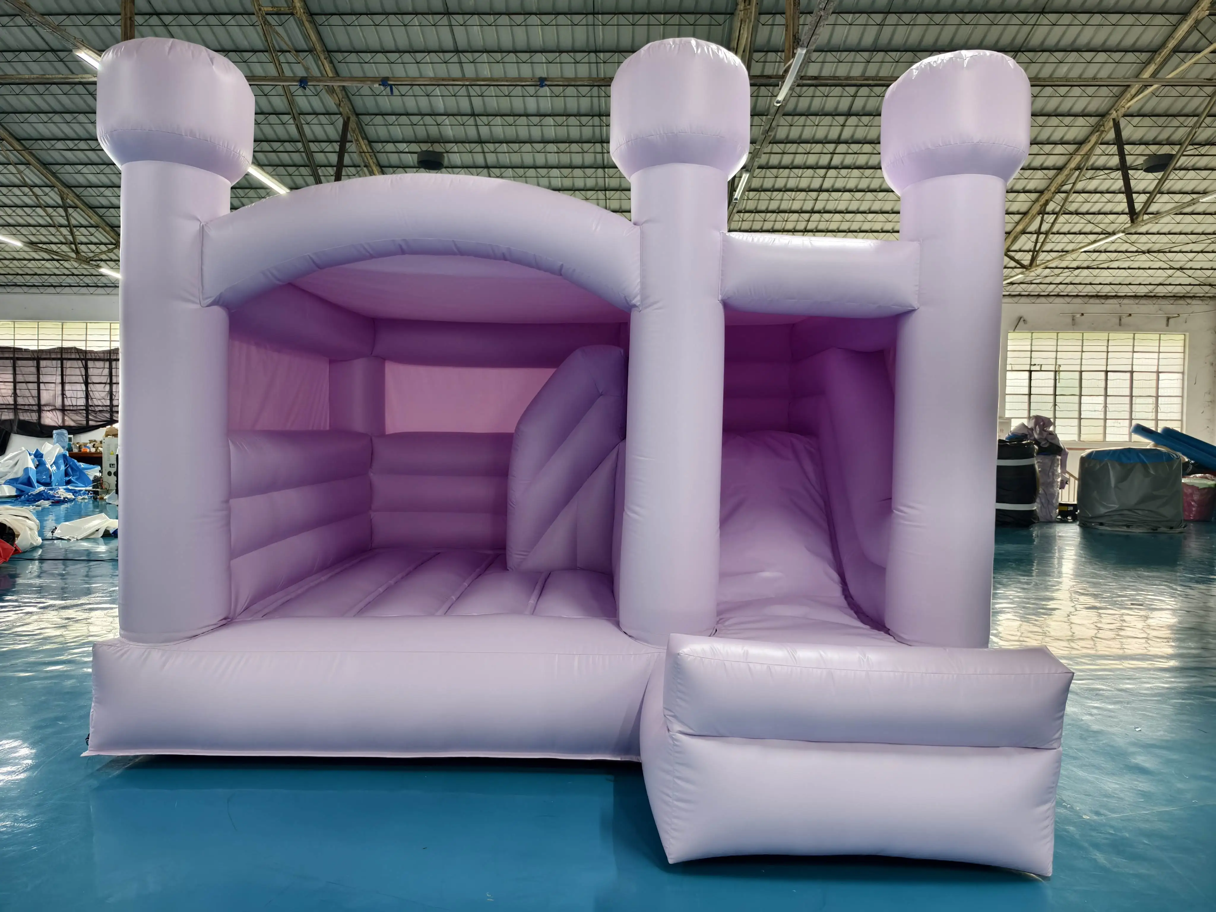 Custom size Commercial combo white bounce house with slide and bouncy castles inflatable bouncer amusement equipment manufacture