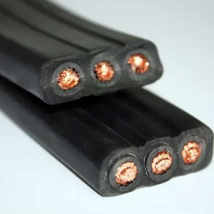 Flame retardant, fire resistant H07VVH6-F Copper Rubber Insulated Low Voltage Flat Flexible Cable,YVFB YVFBG Cable