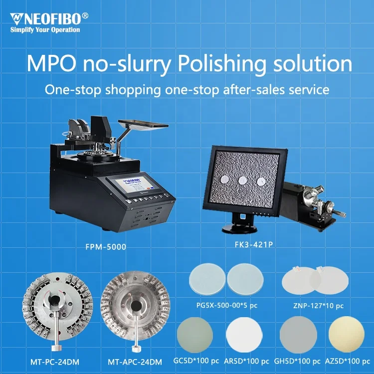 Mtp Mpo Central Fiber Optic Polishing Machine Angle Polished Fiber