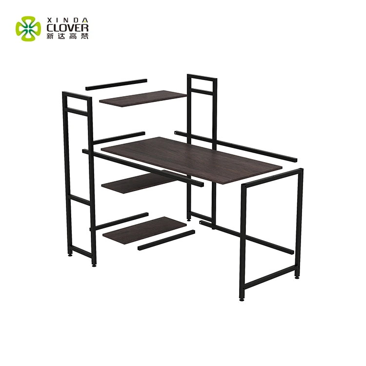 korean style computer desk with shelf wooden writing  desk study table