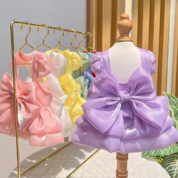 Hot Selling Pet Wedding Dress Comfortable and Breathable Pets Teddy Bichon Frise Dogs Cats Dress Supplies