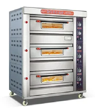 Industrial 3 Deck 6 Tray Electric Oven for baking Commercial Kitchen Equipment deck oven Bakery bread oven for sale