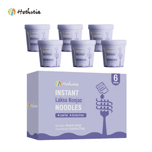 Laksa Konjac Noodles Plant Based Low Calorie Gluten Free Shirataki Noodles