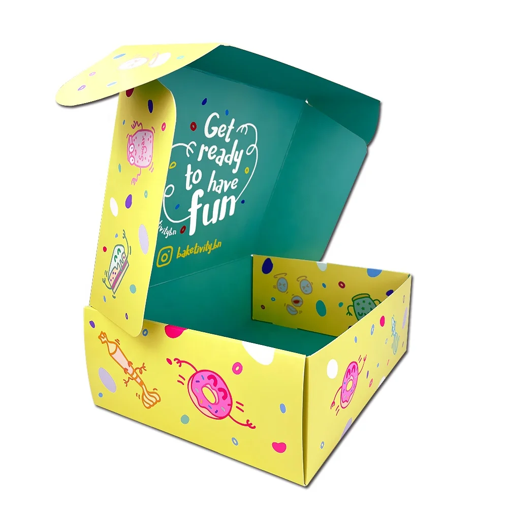 Low Moq Full Printing Customized Logo Kraft Paper Boxes With Lids For Gifts Crafting Cube