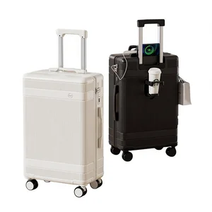 custom logo 20-Inch PC Material Waterproof Super Lightweight Suitcase Universal Wheels Multi-Functional Padlock Large Capacity Suitcase