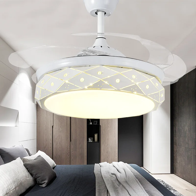 42" Dimmable Fandelier Ceiling Fan with Light Color Change Chandelier Ceiling Fan with Remote