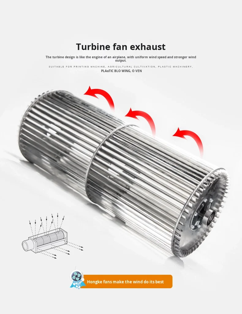 Cross Flow Fan, 210mm, Aluminum - detail 2