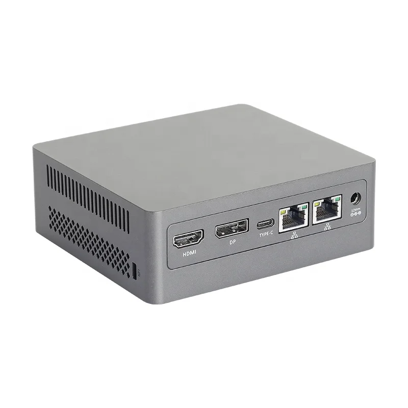 HelorPC Mini PC Computer Office Smart  Fan Design 11th Gen N5095 Dual Core DDR4 SATA PC WIFI HD DP Mini Desktop Computer