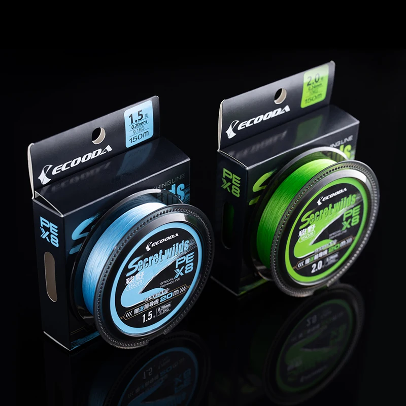 ECOODA Secret Wilds X8  PE  Line Fresh and Sea Fishing Line 150M with Additional 20m Leader Line