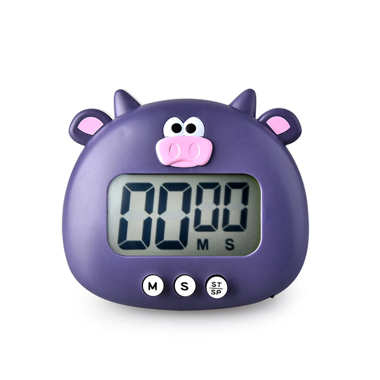 Set Of 4 Cute Cartoon Animals Digital Timer Small Digital Kitchen Timer  Countdown Timer With Magnetic Back