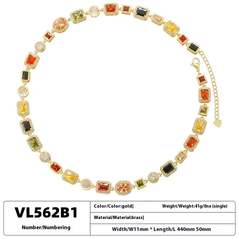 Cubic Zirconia Charm Bracelet Iced Out Emerald Diamond Bezel Tennis Link Bracelet 18K Gold Plated Multi Gemstone Bracelet Unisex