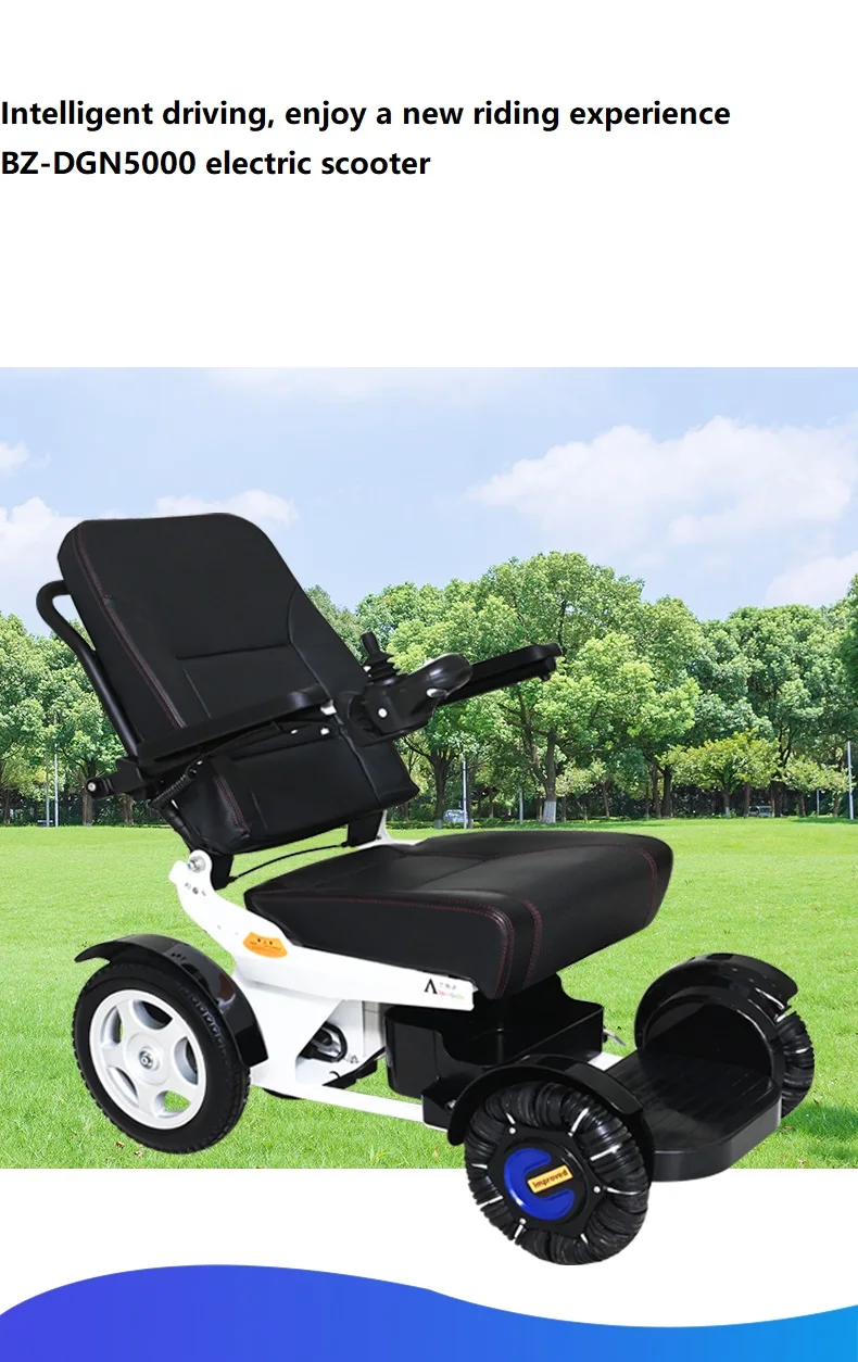 All Terrain Heavy Duty Electric Power Wheelchair Motorized Mobility light electric Wheelchair backrest adjustable- DGN-5000 factory