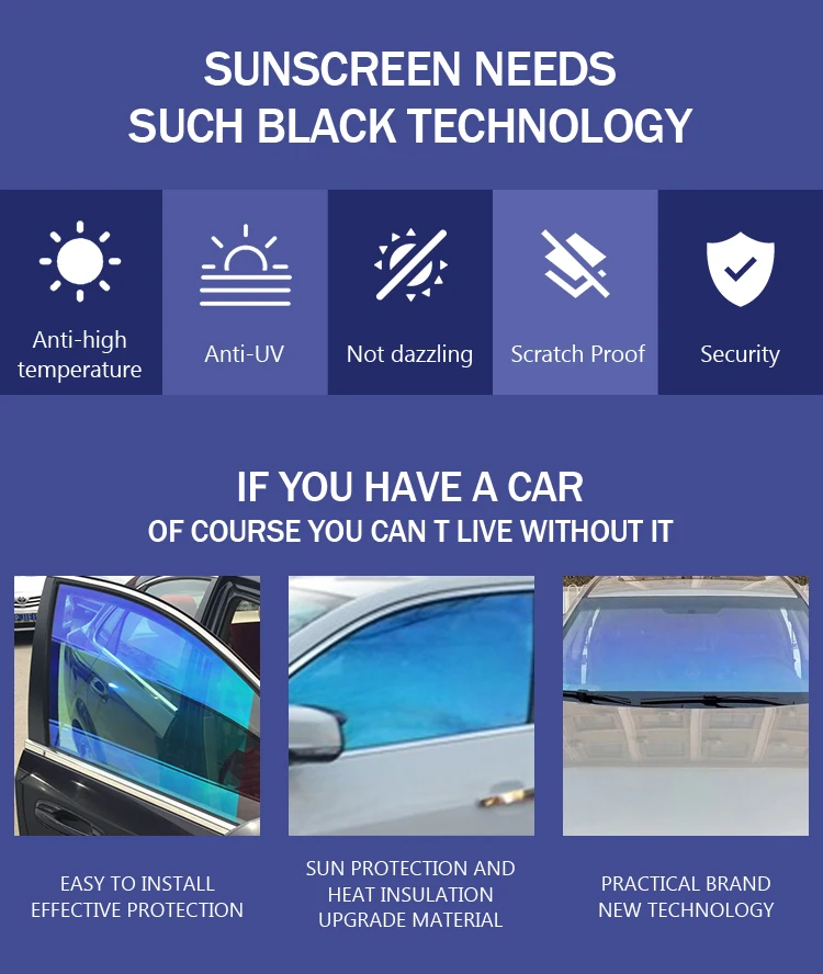 Purple Light Colorful Chameleon Car Window Film Solar Film Chameleon
