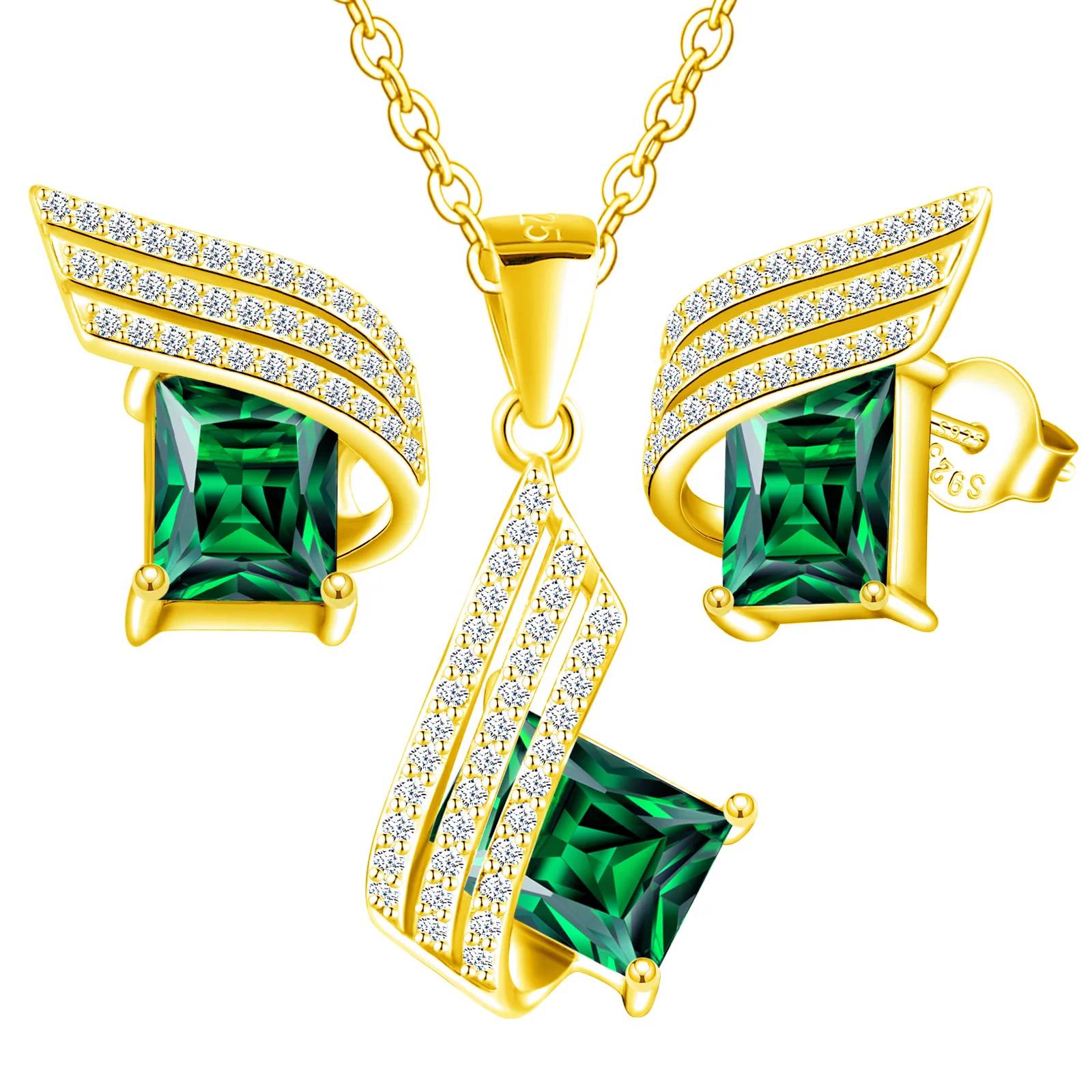 dropshipping 925 sterling silver jewelry set luxury design jewelry sets