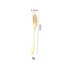 gold wide head fruit fork