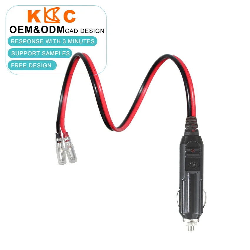 air compressor cigarette lighter adapter Air Pump Charging 18 AWG With Terminals 15A 10A Fuse Male Plug Lighter  Adapter Power Supply Cable