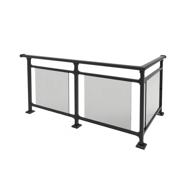Aluminum Alloy, Glass  Balcony Railings Outdoor Folding Design with Privacy Screen for Villa Terrace Safety