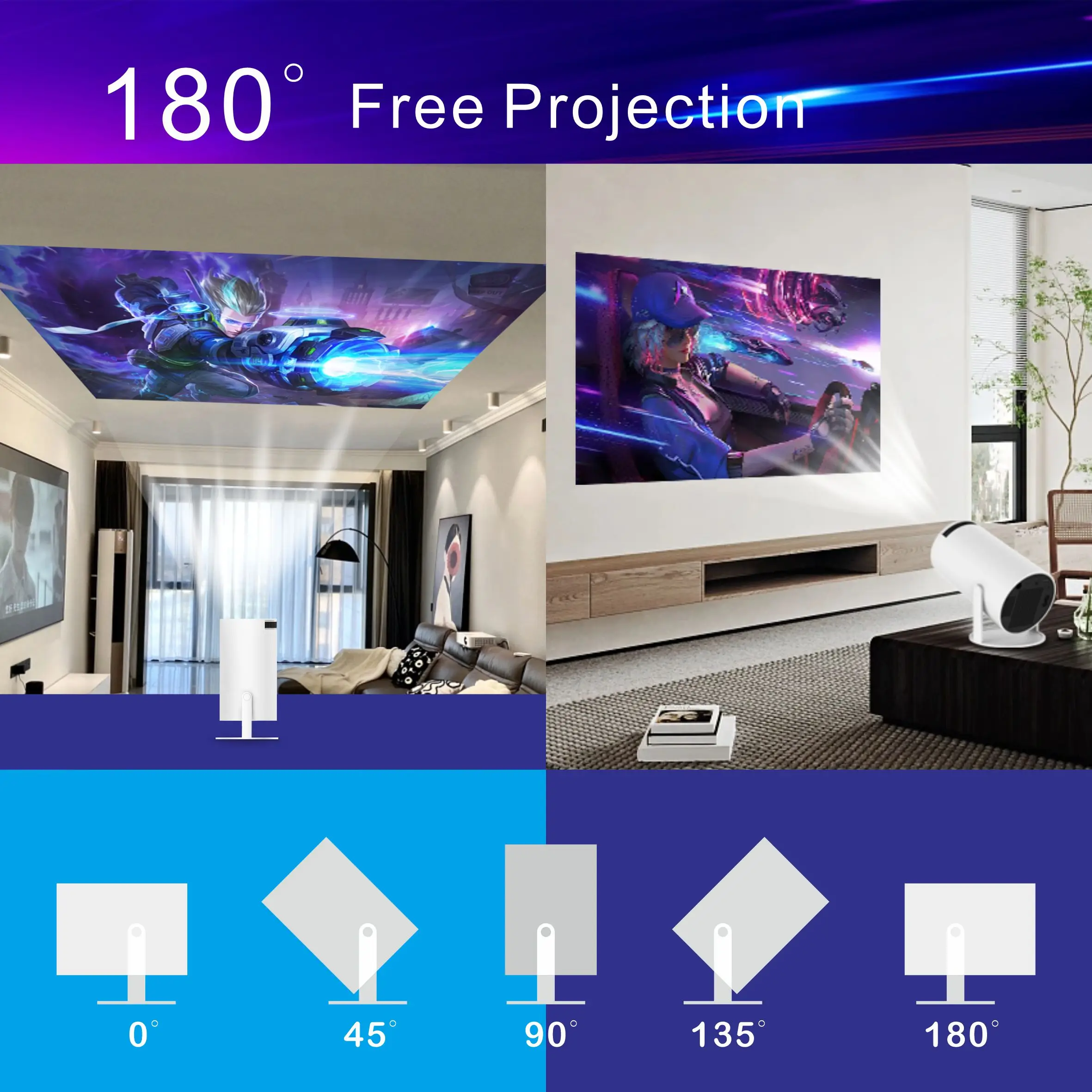 Android Smart Wifi Mini Pocket Portable Projector Hy300 Home Theater ...