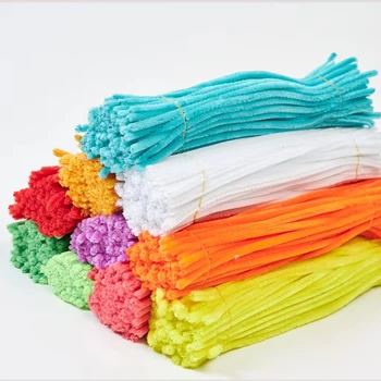 pipe cleaners each color arts and crafts diy assorted thick 10mm 15mm chenille pipe cleaners fuzzy wire for crafts