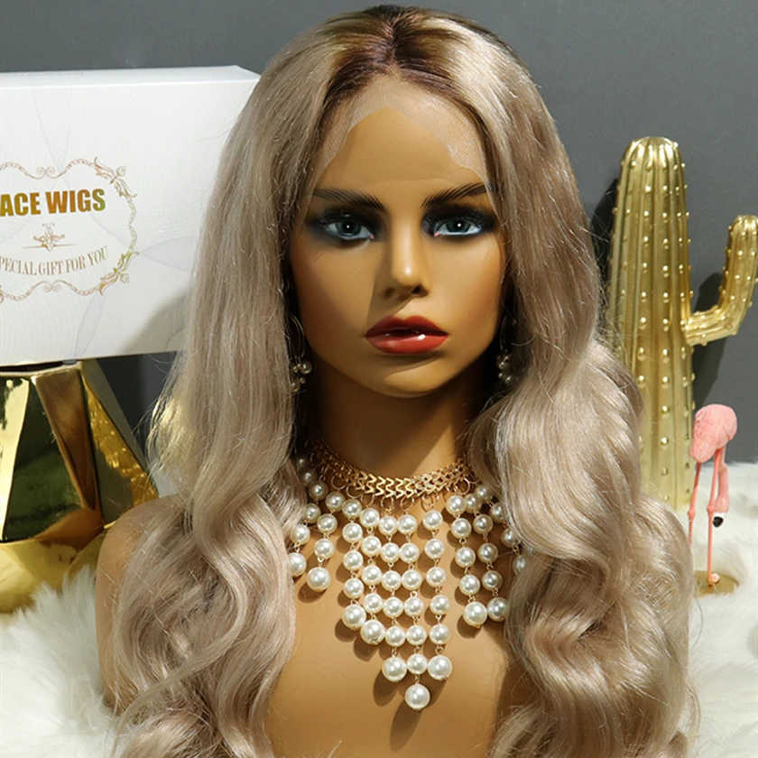 Sexy Human Ash Ombre Blonde lace wig