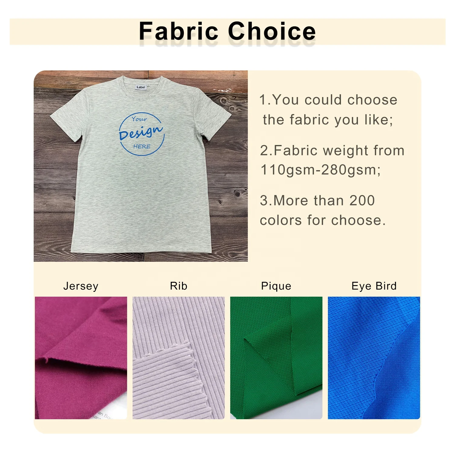 JL210H Wholesale High Quality Organic Cotton T Shirt Regular Fit Shirt Silk Screen Print T Shirt Men