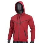 Wholesale Buy Online French Terry Heavyweight Men Red Plain 100% Cotton All Over Print Custom Full Zipper Up Hoodie With Pocket