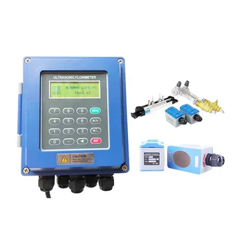 Rs485 Water Oil Liquid Portable Flowmeter Clamp On Ultrasonic Flow ...