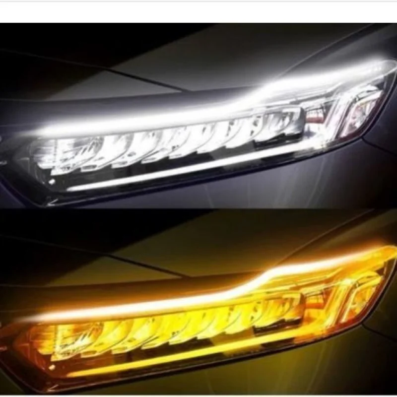 Sequential Amber DRL Led Strip Light Mini Tube Switchback Turn signal
