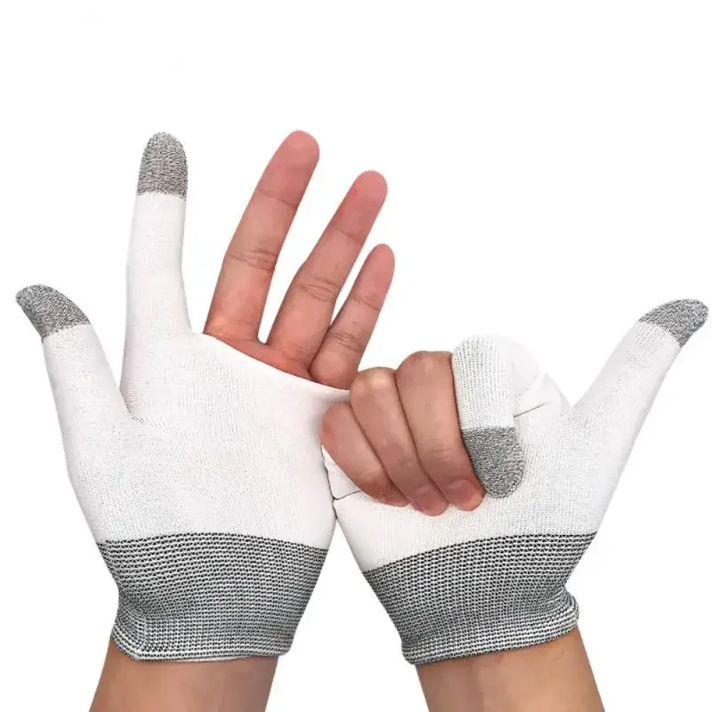 2023 Two-finger Gaming Finger Sleeves Mobile Game Gloves Sweat-proof Touch Screen Finger aperçu 2