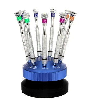 19B optical screw driver sets screwdriver total 9 pcs the base is able to rotate smoothly