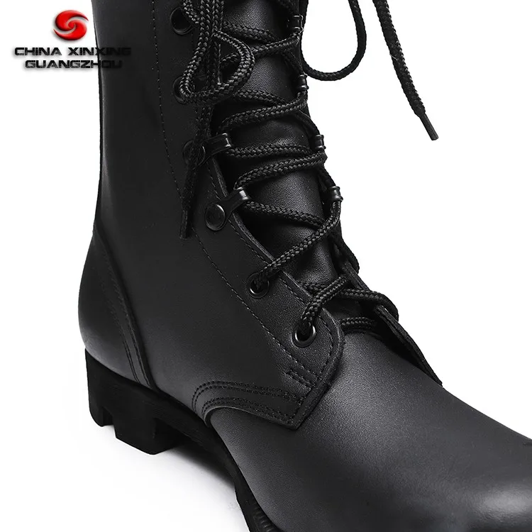 Процесс формования высокого качества Коровья кожа тактическое платье ботинок