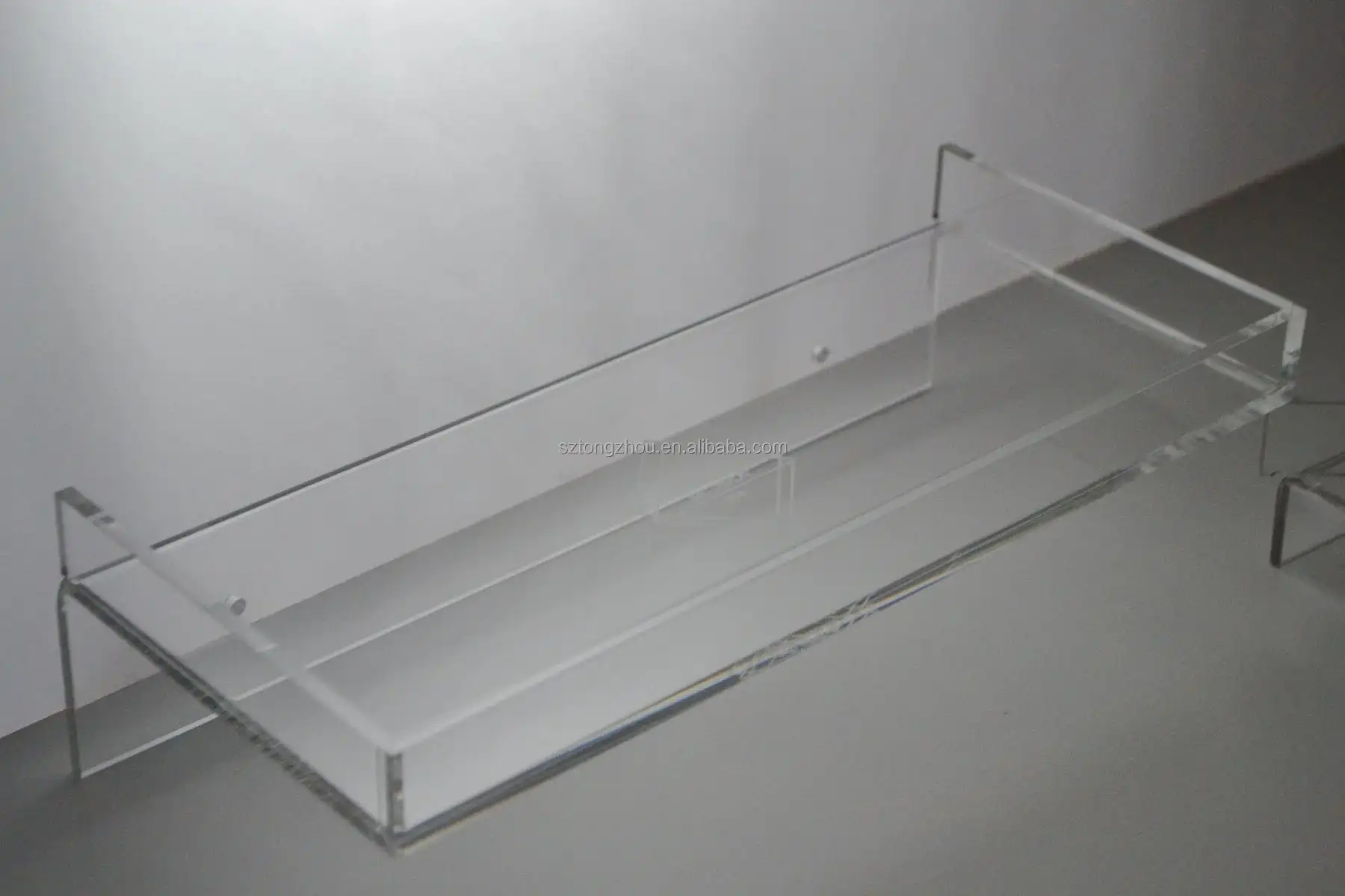 Custom Clear Acrylic Luxury Bag Display Case With Floating Shelf