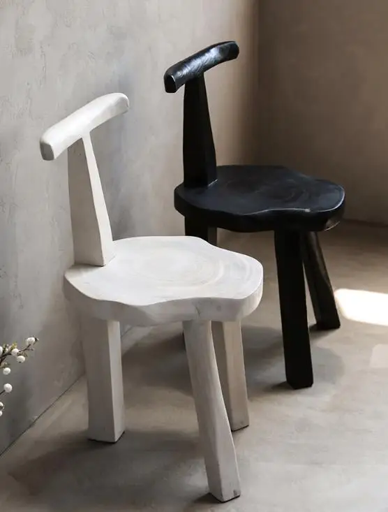 Original Design Japanese Wabisabi Dining Chair Home Art Furniture