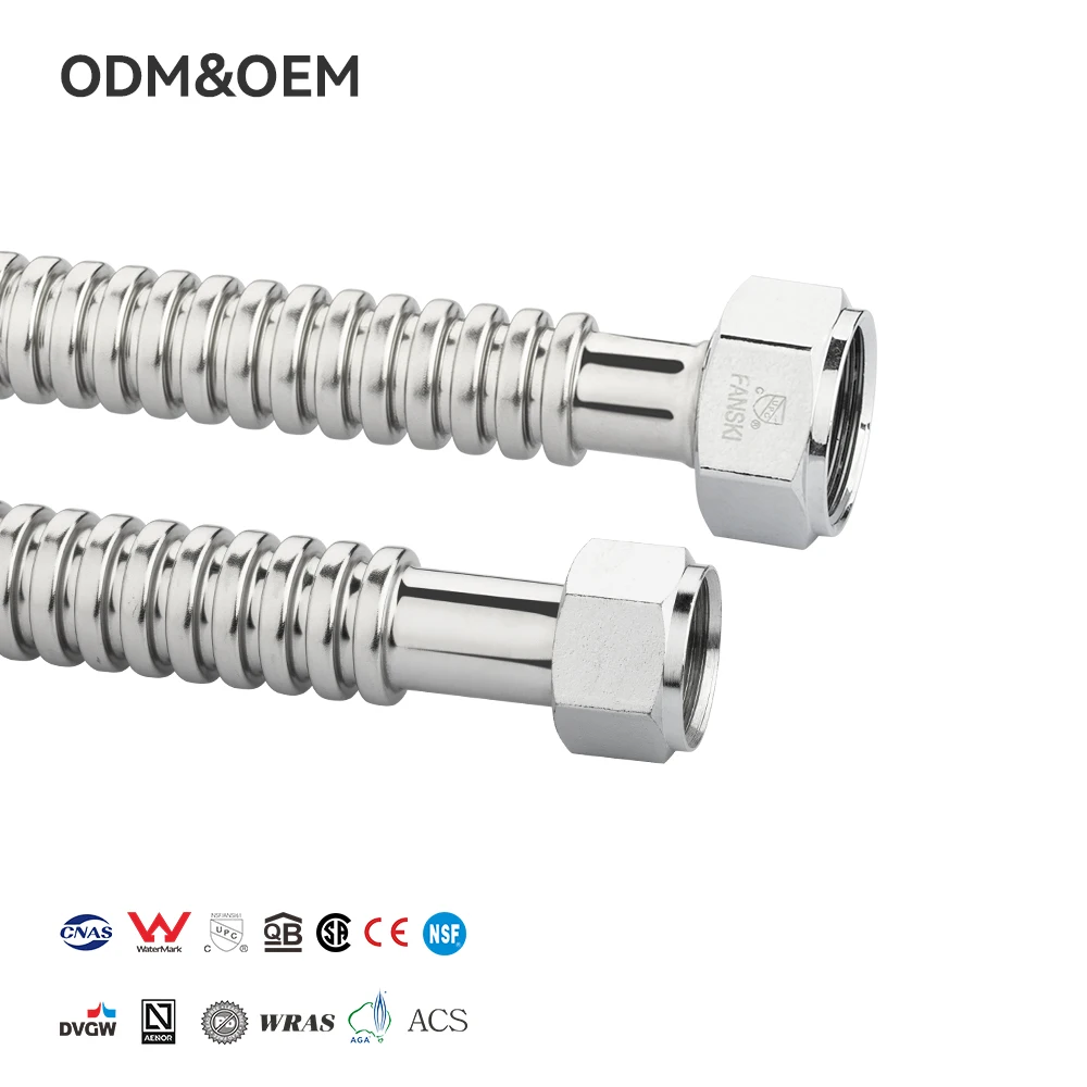 304 Stainless Steel Straight Plated Hose WATER HEATER CONNECTORS Corrugated Hose Bellows in Various Lengths and Configurations