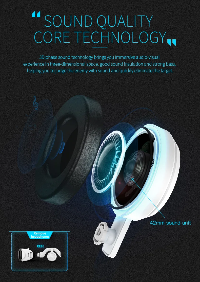 Shinecon VR-casco de realidad Virtual para teléfono inteligente, gafas 3D para Smartphone, auriculares, binoculares para videojuegos con lente