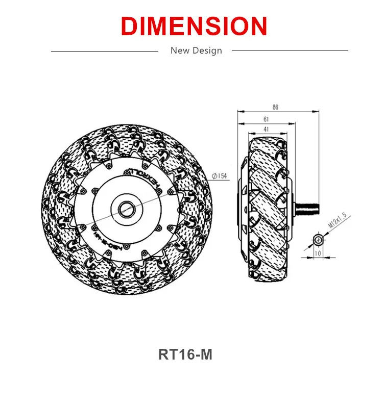 Wheel Hub Motor With Encoder And Mecanum Wheel 100kg Set Of 4 Motor