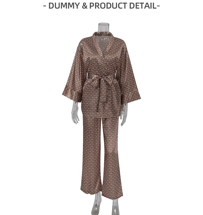 2026 High-end Printed Pajamas, Women's Summer Loose and Comfortable Cross-border Ladies' Homewear Suitable for Wearing Outdoors. — detail