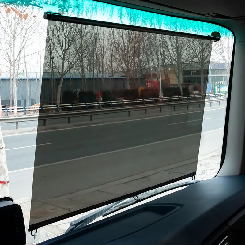 Bus Front Windscreen Sunshade Curtain Transparent Window Shade Visor Film Return Type Sun Roller Blinds for Truck