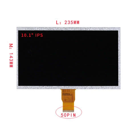 10.1Inch 50 Pins IPS 1024X600 RGB Interface TFT LCD Display  Monitor with Touch Screen