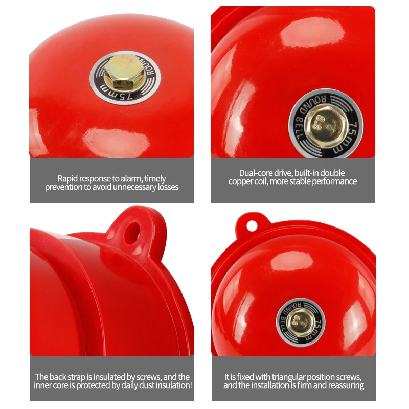 Electric Bell 220V Wireless Remote Control Remote Fire Alarm Alarm Bell Factory School Class Electric Bell