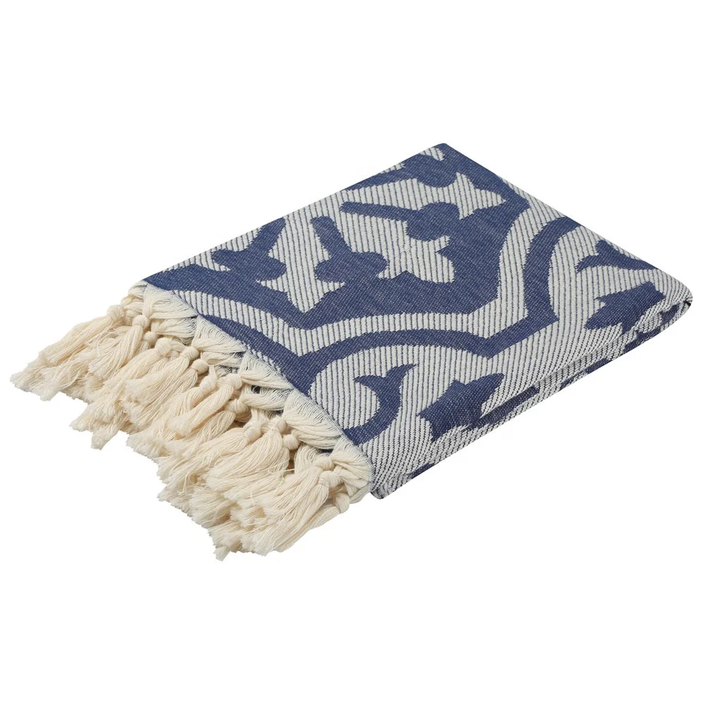 Traditional Ottoman Jacquard Symbols Patterned Clearance Peshtemal Towels Made in Denizli Turkey With Fast Shipping %100 Cotton