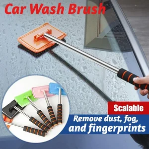 Car Front Windshield Defogging Brush Telescopic Long Handle Car Household Glass Clean Brushes Dust Remover Tool