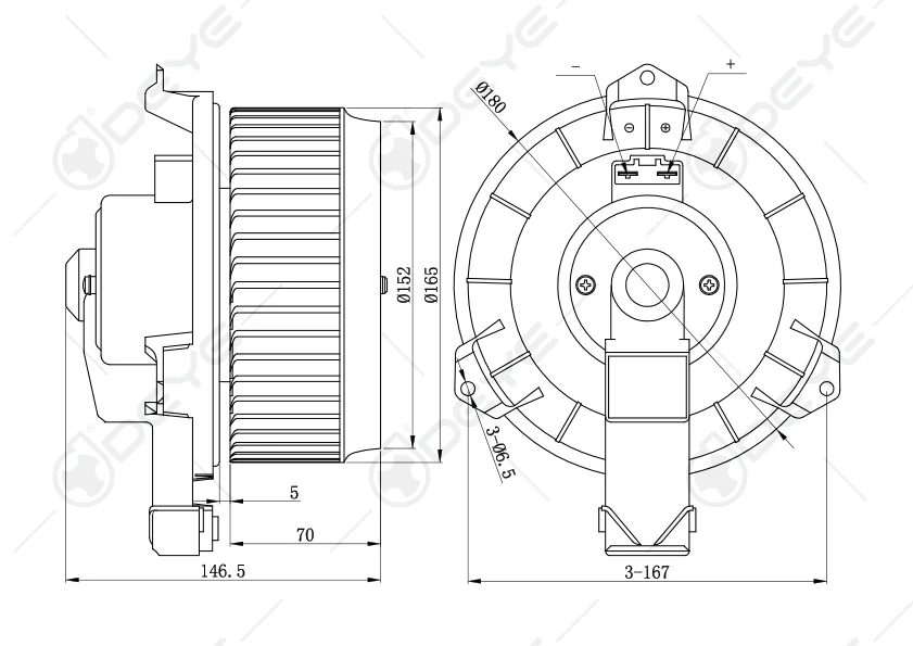 8710335060 Tyc700062 Bm.9188 Air Conditioner 12 Volt Car Blower Motor